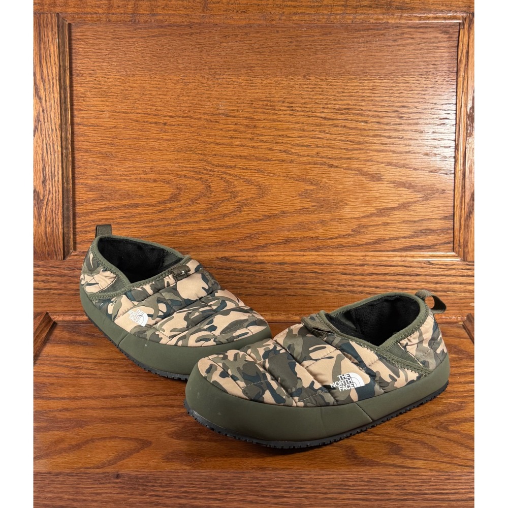 The North Face Kids Thermoball Traction Mules Camo Green NF0A39UX Size 5Y